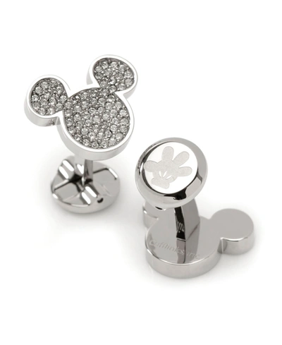 Disney Men's Pave Crystal Cufflinks In Silver-tone