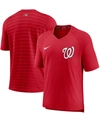 Nike Men's Red Washington Nationals Authentic Collection Pregame Performance V-neck T-shirt In Red