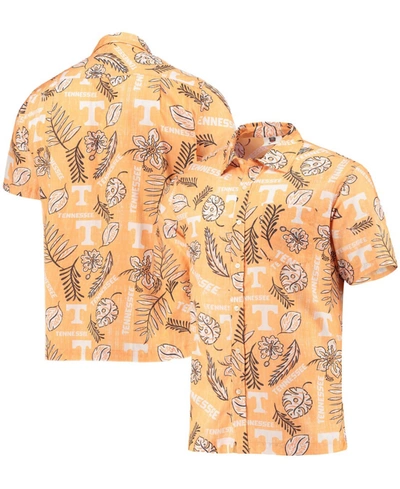 Wes & Willy Men's Tennessee Orange Tennessee Volunteers Vintage-like Floral Button-up Shirt