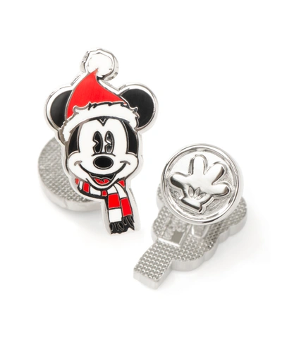Disney Men's Mickey Mouse Holiday Hat Cufflinks In Silver-tone