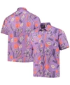 Wes & Willy Men's Purple Clemson Tigers Vintage-like Floral Button-up Shirt In Purple