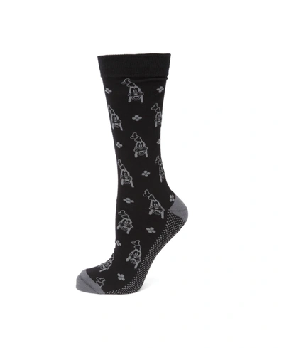 Disney Men's Goofy Motif Sock In Black