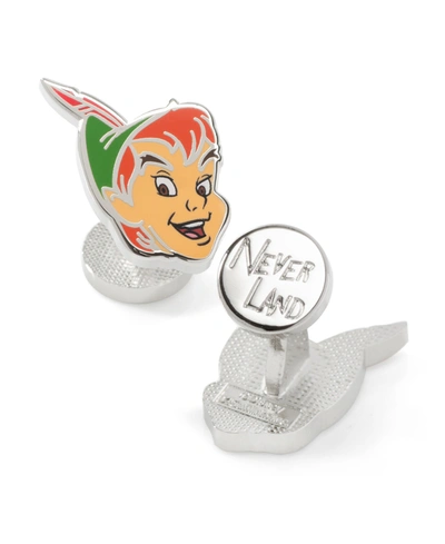 Disney Men's Peter Pan Cufflinks In Silver-tone