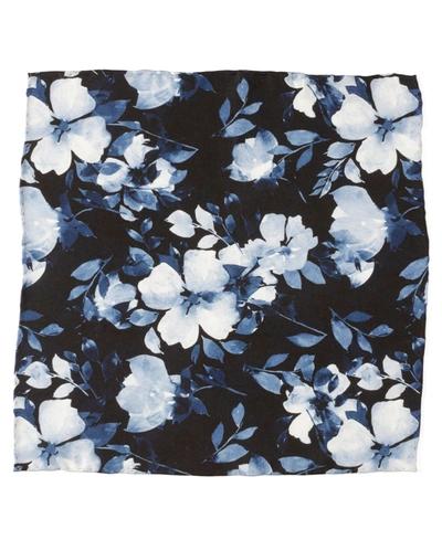 Ox & Bull Trading Co. Men's Painted Floral Pocket Square In Blue