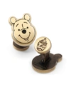 Disney Men's Winnie The Pooh Face Cufflinks In Gold-tone