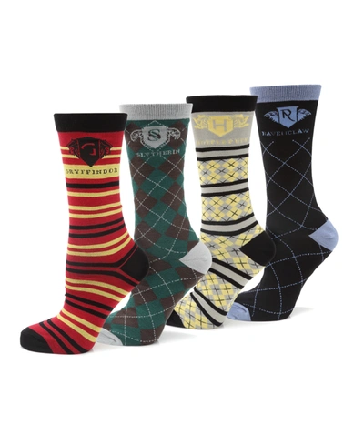 Harry Potter Men's House Socks Gift Set, Pack Of 4 In Multi