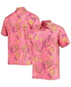 WES & WILLY MEN'S MAROON ARIZONA STATE SUN DEVILS VINTAGE-LIKE FLORAL BUTTON-UP SHIRT