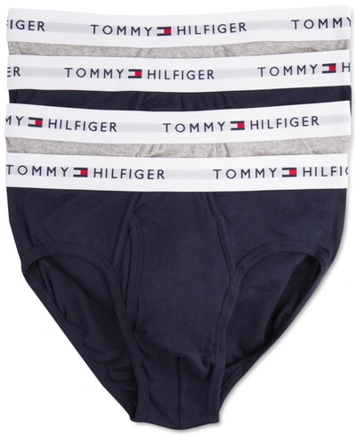 Tommy Hilfiger Men's 4-pack Classic Cotton Moisture-wicking Briefs In Multi
