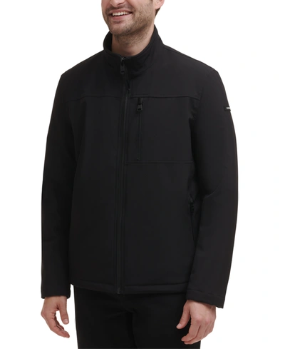 Calvin Klein Men's Sherpa Lined Classic Soft Shell Jacket In Black