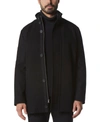Marc New York Dorsey Wool Blend Car Coat In Black