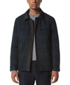 Marc New York Men's Gosper Quilted Plaid Shirt Jacket In Black/green Plaid