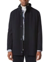 Marc New York Dorsey Wool Blend Car Coat In Blue Heather