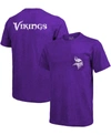 Majestic Minnesota Vikings Tri-blend Pocket T-shirt - Heathered Purple In Purple