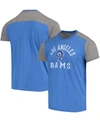 Majestic Men's Royal, Heathered Gray New England Patriots Gridiron Classics Field Goal Slub T-shirt In Royal/heathered Gray
