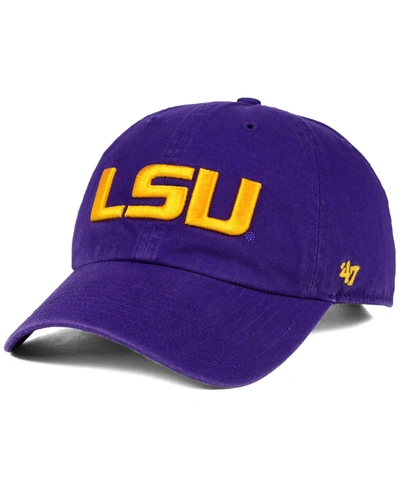 47 Brand Lsu Tigers Clean Up Cap In Purple