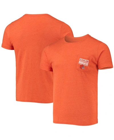Fanatics Men's Heathered Orange Cleveland Browns Field Goal Pocket Tri-blend T-shirt