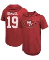 Fanatics Men's Deebo Samuel Scarlet San Francisco 49ers Player Name Number Tri-blend Hoodie T-shirt In Scarlet