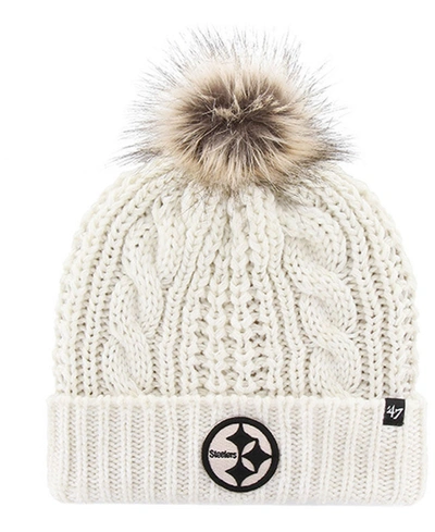 47 Brand Women's Pittsburgh Steelers Meeko Knit Hat In Cream