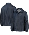 DUNBROOKE MEN'S NAVY NEW ENGLAND PATRIOTS COACHES CLASSIC RAGLAN FULL-SNAP WINDBREAKER JACKET