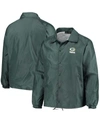Dunbrooke Men's Green Green Bay Packers Coaches Classic Raglan Full-snap Windbreaker Jacket In Green