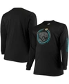 Fanatics Men's Big And Tall Black Jacksonville Jaguars Color Pop Long Sleeve T-shirt In Black