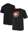 Fanatics Men's Big And Tall Black Cleveland Browns Color Pop T-shirt In Black