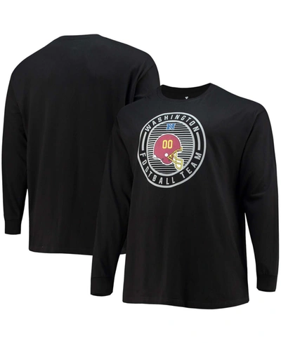 Fanatics Men's Big And Tall Black Washington Football Team Color Pop Long Sleeve T-shirt