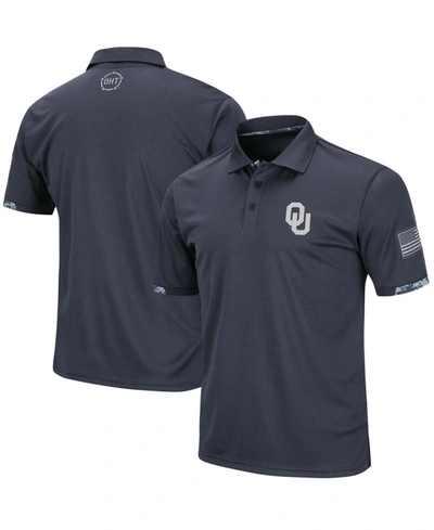 Colosseum Men's Charcoal Oklahoma Sooners Oht Military-inspired Appreciation Digital Camo Polo Shirt