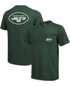 Majestic New York Jets Tri-blend Pocket T-shirt - Heathered Green In Green
