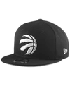 New Era Toronto Raptors Ball Logo 9fifty Snapback Cap In Black