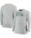Fanatics Men's Big And Tall Heathered Gray Philadelphia Eagles Practice Long Sleeve T-shirt In Heather Gray