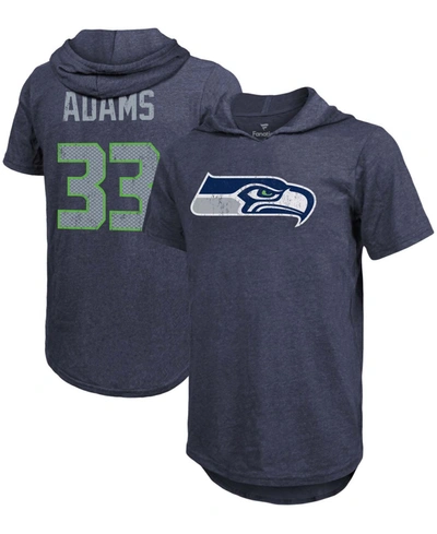 Fanatics Men's Jamal Adams College Navy Seattle Seahawks Player Name Number Hoodie T-shirt