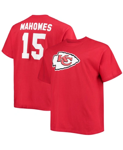 FANATICS MEN'S BIG AND TALL PATRICK MAHOMES RED KANSAS CITY CHIEFS PLAYER NAME NUMBER T-SHIRT