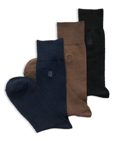 Perry Ellis Portfolio Perry Ellis Men's Socks, Rayon Dress Sock Single Pack In Brown