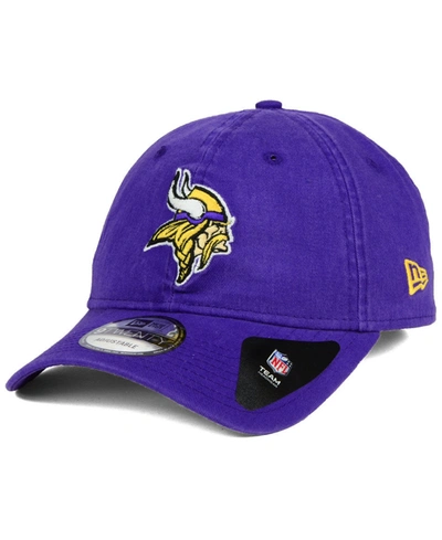 New Era Minnesota Vikings Core Shore 9twenty Strapback Cap In Purple