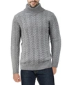 X-ray X Ray Cable Knit Turtleneck Fashion Sweater In Heather Gr