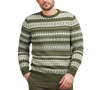 Barbour Case Fair Isle Wool Crewneck Sweater In Olive