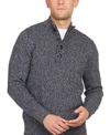 Barbour Button-fastened Regular-fit Cotton And Wool-blend Jumper In Navy Marl