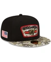 NEW ERA MEN'S BLACK-CAMOUFLAGE TAMPA BAY BUCCANEERS 2021 SALUTE TO SERVICE 59FIFTY FITTED HAT