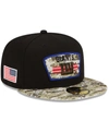 NEW ERA MEN'S BLACK-CAMOUFLAGE NEW YORK GIANTS 2021 SALUTE TO SERVICE 59FIFTY FITTED HAT