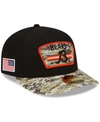 NEW ERA MEN'S BLACK-CAMOUFLAGE CHICAGO BEARS 2021 SALUTE TO SERVICE B LOW PROFILE 59FIFTY FITTED HAT