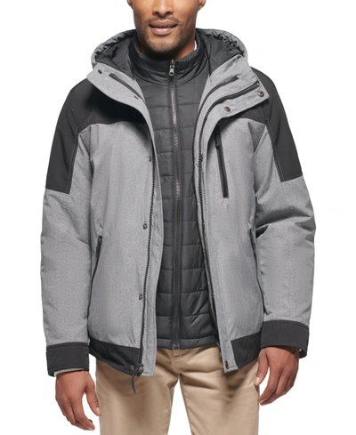 Club Room Men's 3-in-1 Hooded Jacket, Created For Macy's In Heather Grey