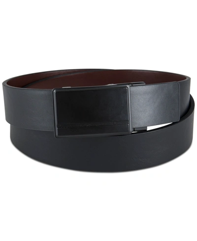 Alfani Men's Reversible Compression Buckle Belt, Created For Macy's In Black/brown