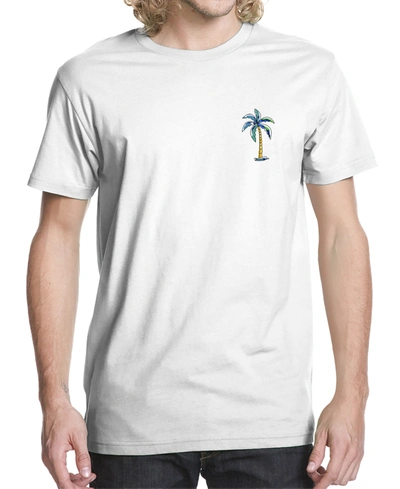 Buzz Shirts Men's Ocean Palms Graphic T-shirt In White