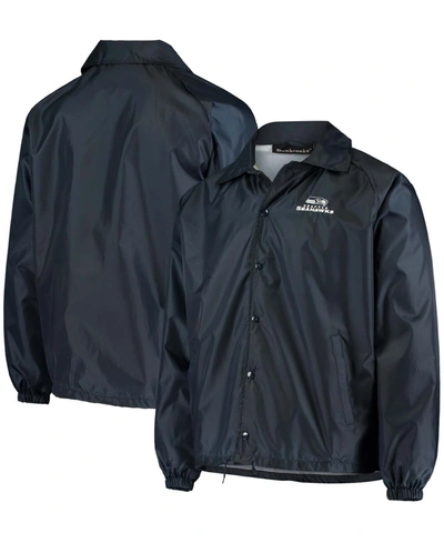 Dunbrooke Men's College Navy Seattle Seahawks Coaches Classic Raglan Full-snap Windbreaker Jacket