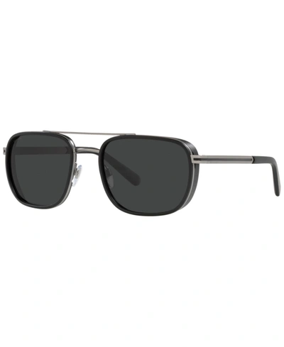 Bvlgari Men's Polarized Sunglasses, Bv5053 56 In Matte Gunmetal