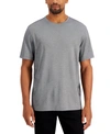 Alfani Men's Solid Supima Blend Crewneck T-shirt, Created For Macy's In Dark Lead Opd