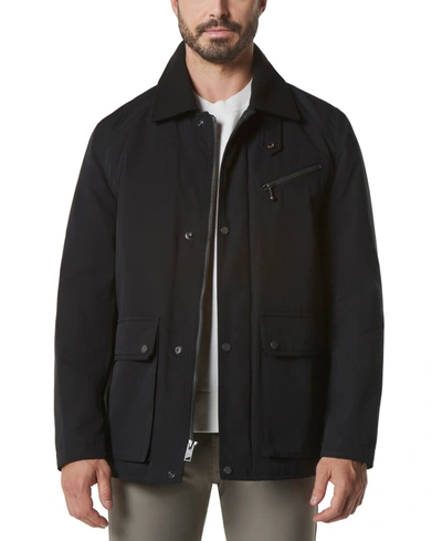 Marc New York Axial Waxed Cotton Barn Jacket In Black