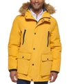 CLUB ROOM MEN'S PARKA WITH A FAUX FUR-HOOD JACKET, CREATED FOR MACY'S