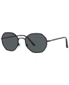 Giorgio Armani Tinted Round-frame Sunglasses In Matte Black